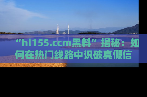 “hl155.ccm黑料”揭秘:如何在热门线路中识破真假信息
