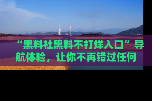 “黑料社黑料不打烊入口”导航体验,让你不再错过任何精彩黑料