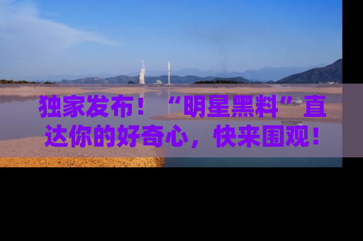 独家发布!“明星黑料”直达你的好奇心,快来围观!