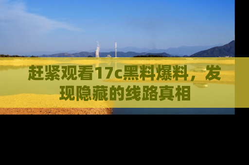 赶紧观看17c黑料爆料,发现隐藏的线路真相