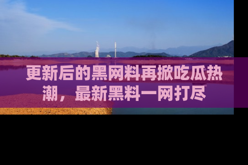 更新后的黑网料再掀吃瓜热潮,最新黑料一网打尽