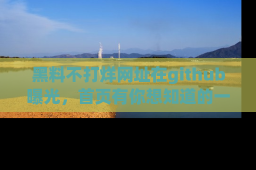黑料不打烊网址在github曝光,首页有你想知道的一切幽默趣事,快来看看