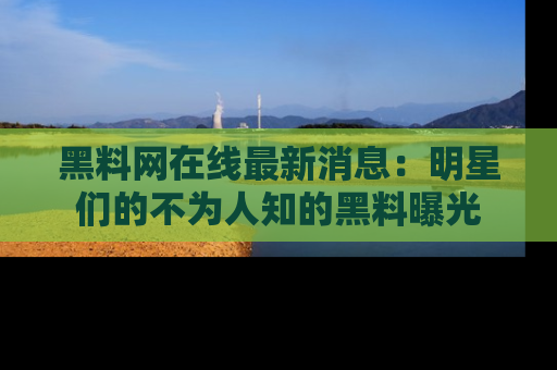 黑料网在线最新消息:明星们的不为人知的黑料曝光