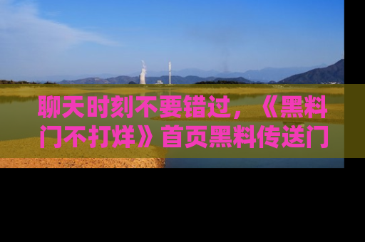 聊天时刻不要错过,《黑料门不打烊》首页黑料传送门一键带你进入奇妙世界!
